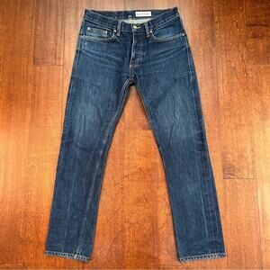 Gustin Men's Blue Denim Raw Skinny Jeans, Size 31W
